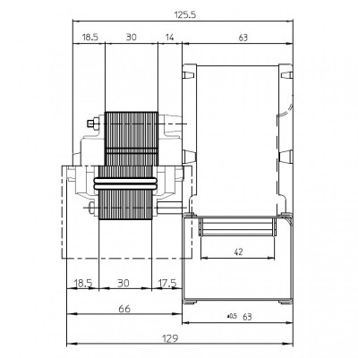 Ventilateur centrifuge Fergas, pour poêles à granulés Eva Calor, Prisma et d'autres, débit 121 m³/h - Pièces détachées pour poêles à granulés