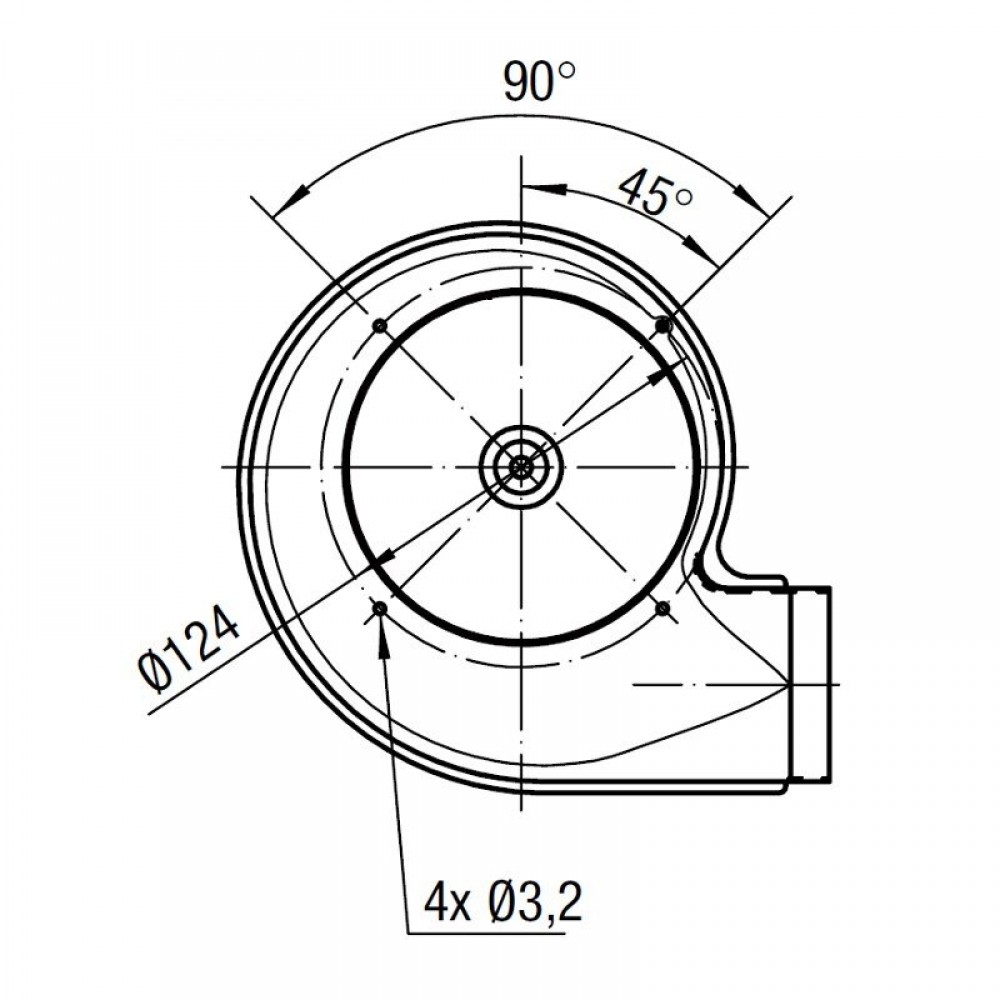 Extracteur de fumée EBM pour poêles à granulés Palladio, Débit d'air maximum 170 m³/h | Ventilateurs et soufflantes | Pièces détachées pour poêles à granulés |