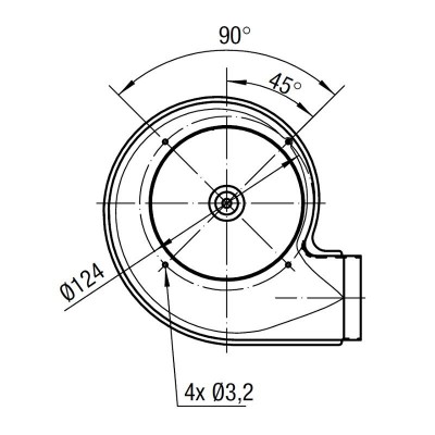 Extracteur de fumée EBM pour poêles à granulés Palladio, Débit d'air maximum 170 m³/h - EBM