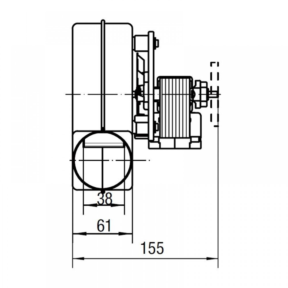 Extracteur de fumée EBM pour poêles à granulés Palladio, Débit d'air maximum 170 m³/h | Ventilateurs et soufflantes | Pièces détachées pour poêles à granulés |