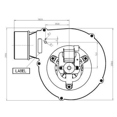 Extracteur de fumée Fergas pour poêles à granulés Ecoteck, Ferroli, Edilkamin, MCZ, Palazzetti, Ravelli, Royal, Débit d'air maximum 132 m³/h - Ventilateurs et soufflantes pour poêles à granulés