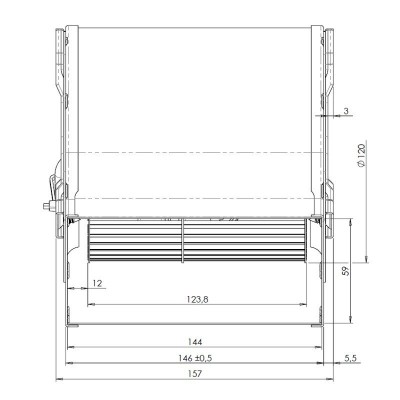 Ventilateur centrifuge Trial 400 m³/h pour poêles à granulés Ecoteck, Ravelli et autres - Trial
