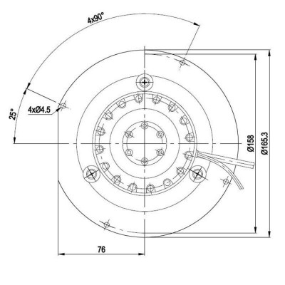 Extracteur de fumée EBM 185 m³/h pour poêles à granulés Arce, Anselmo Cola, Piazzetta, Superior, Thermorossi, Caminetti Montegrappa, Deville, Cadel, Clam, Ecoteck, Edilkamin, Evacalor,Faldi, Karmek One, La Nordica, Moretti Design, Ferroli, Palazzetti, Royal, Ravelli et autres - EBM
