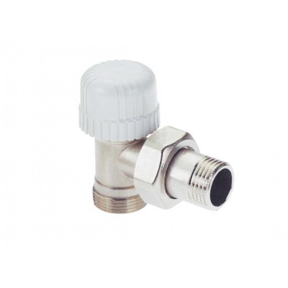 Vanne de radiateur en angle ICMA 770 pour tête thermostatique (M28x1,5), pour adaptateur ICMA 90/100 (M24x1,5)