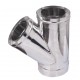 Té conduit de cheminée double avec chapeau 135°, isolation, acier inoxydable AISI 304, Ф80-130-Ф300-350 | Conduits double de cheminée | Cheminée |