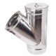 Té conduit de cheminée double avec chapeau 135°, isolation, acier inoxydable AISI 304, Ф80-130-Ф300-350 | Conduits double de cheminée | Cheminée |