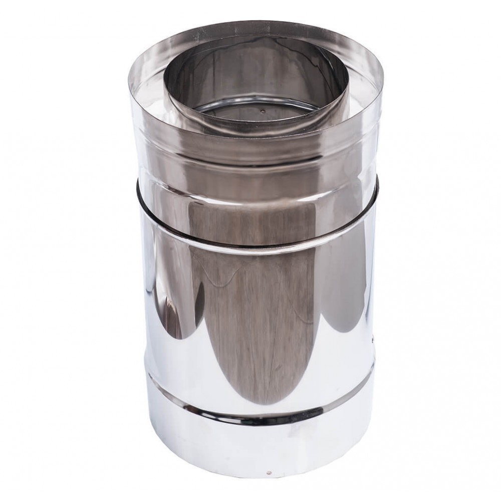Conduit double de cheminée Télescopique,  isolé, en acier inoxydable AISI 304, longueur de 30 à 50 cm, Ф80-130 - Ф300-350