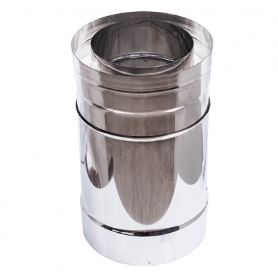 Conduit double de cheminée Télescopique,  isolé, en acier inoxydable AISI 304, longueur de 30 à 50 cm, Ф80-130 - Ф300-350 - Rechercher