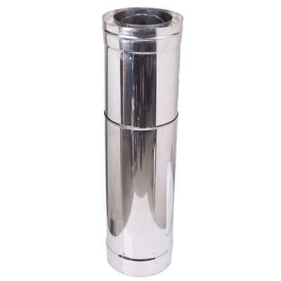 Conduit double de cheminée Télescopique,  isolé, en acier inoxydable AISI 304, longueur de 51 à 90 cm, Ф100-150 - Comparaison de produits
