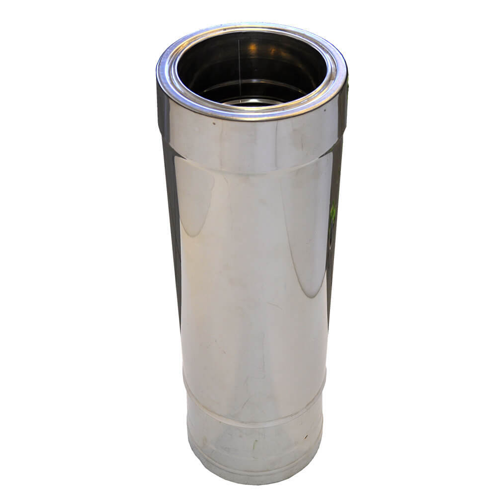 Conduit double de cheminée Télescopique,  isolé, en acier inoxydable AISI 304, longueur de 51 à 90 cm, Ф100-150 | Conduits double de cheminée | Cheminée |