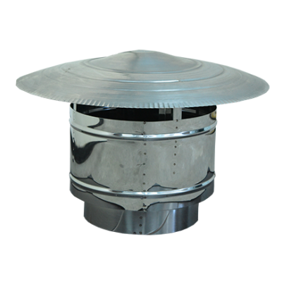 Chapeau de cheminée double paroi, Inox, Diamètre Φ80-Ф350 - Chapeaux de cheminée