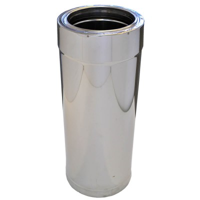 Conduit double de cheminée, Acier inoxydable AISI 304, droit, isolé, longueur 0,5m, Ф100-150 - Comparaison de produits
