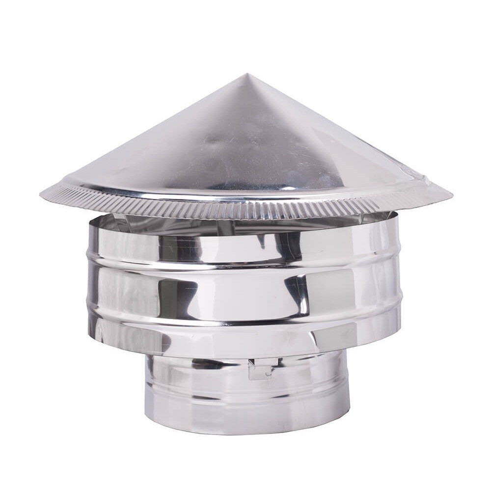 Chapeau de cheminée à double paroi, Inox AISI 304, Ф80 | Chapeaux de cheminée | Cheminée |