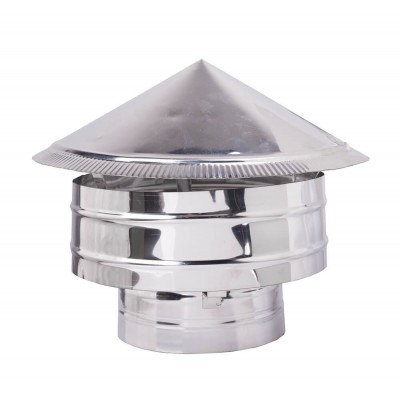 Chapeau de cheminée à double paroi, Inox AISI 304, Ф80-Ф500 - Rechercher