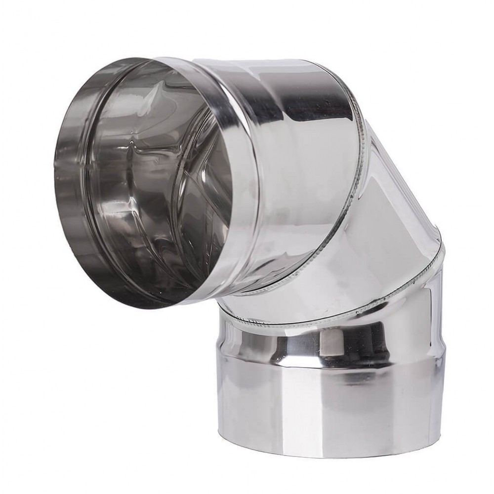 Coude tuyau de cheminée 90°, en acier inoxydable AISI 304, Ф80-Ф350 | Coude tuyau poêle à bois | Cheminée |