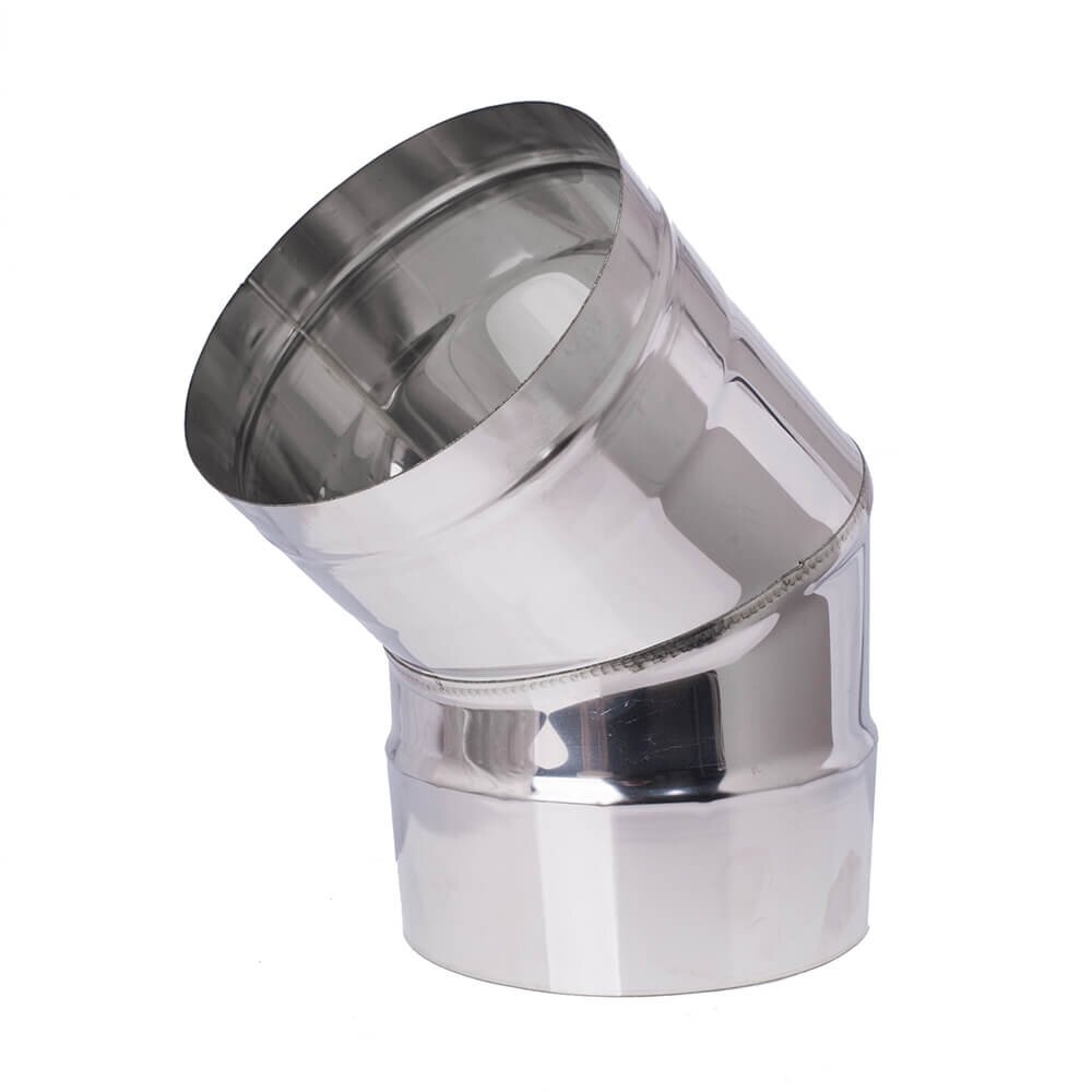 Coude tuyau de cheminée 45°, en acier inoxydable AISI 304, Ф80-Ф350 | Conduits de cheminée | Cheminée |