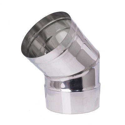 Coude tuyau de cheminée 45°, en acier inoxydable AISI 304, Ф80-Ф350 - Conduits de cheminée
