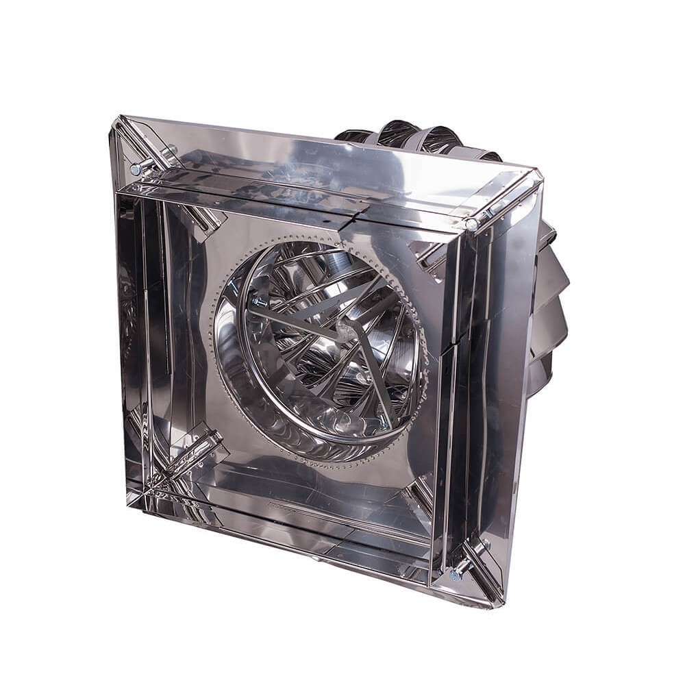 Chapeau de cheminée rotatif Aspiromatic, Inox AISI 304, Base carrée régulée | Chapeaux de cheminée | Cheminée |