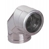 Coude tuyau de cheminée double 90°, en acier inoxydable AISI 304, isolation, Φ300-350