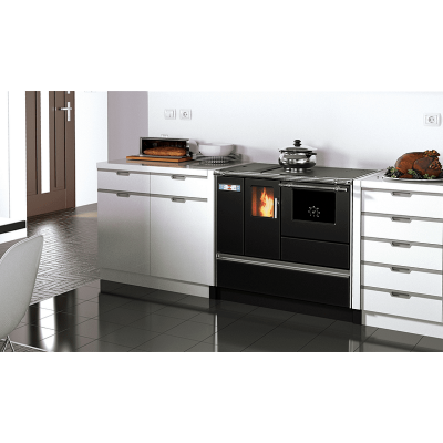 Cuisinière à granulés Alfa Plam Alfa 90 Pelet Anthracite, 8.18 kW - Cuisinières à granulés