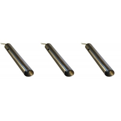 Résistance avec tube de canalisation d'air pour brûleur à granulés Ferroli, Anselmo Cola et d'autres, longueur totale 130mm, 350W - x3 - Pièces détachées pour bruleurs à granulés
