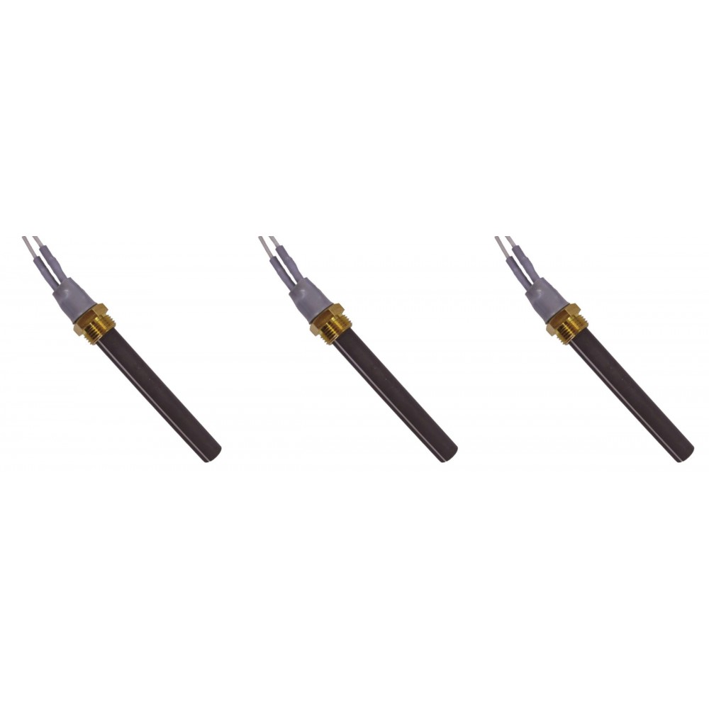 Bougie / Résistance céramique pour poêles à granulés La Nordica, Ecoteck, Karmek One, Ravelli et autres, longueur totale 94mm, 300W - x3