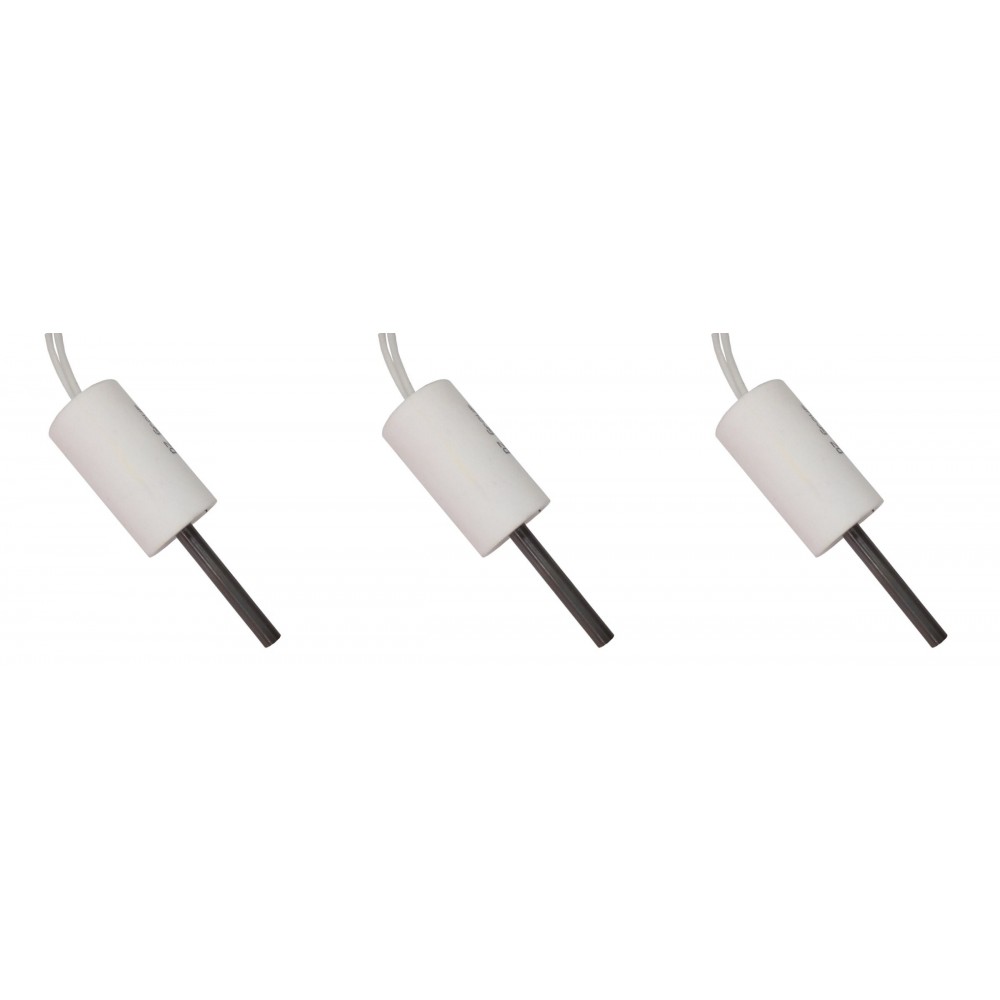 Bougie / Résistance basse tension pour poêles à granulés ComfortBilt, Edilkamin et dautres, longueur totale 66 mm, 90 - 100 W à 24 Volt AC - x3 | Bougie pour poêles à granulés | Pièces détachées pour poêles à granulés |