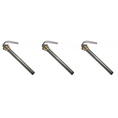 Bougie / Résistance pour les poêles à granulés Ecoteck, Ravelli et autres, longueur totale 114 mm, 250W - x3 - Bougie pour poêles à granulés