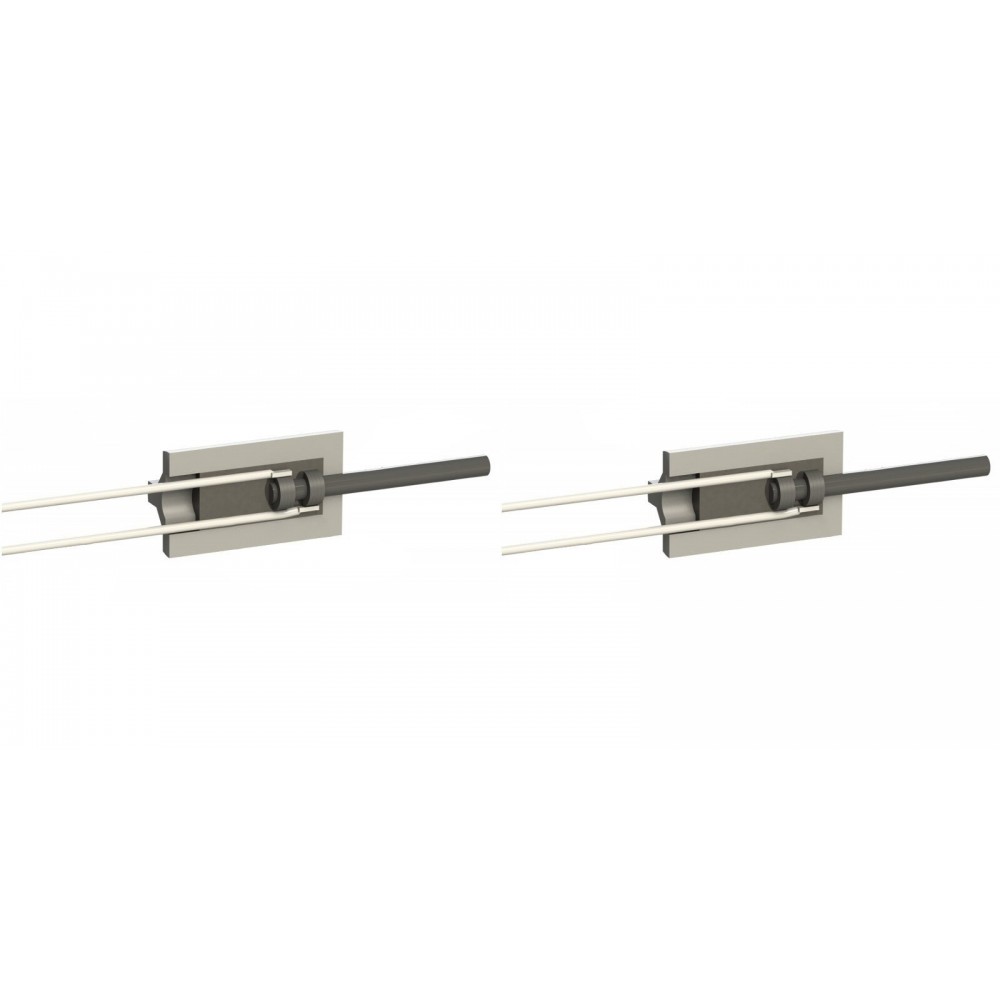 Bougie / Résistance basse tension pour poêle à granulés Eco Spar, BURNiT, longueur totale 65mm, 95W à 24V - x2