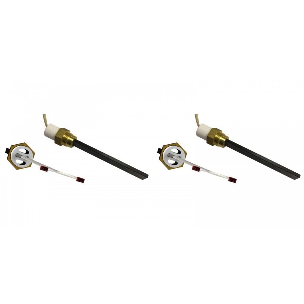 Bougie / Résistance basse tension pour poêle à granulés Eco Spar, BURNiT, ComfortBilt et d'autres, longueur totale 123mm, 120W à 24V - x2
