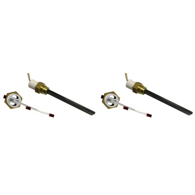 Bougie / Résistance basse tension pour poêle à granulés Eco Spar, BURNiT, ComfortBilt et d'autres, longueur totale 123mm, 120W à 24V - x2 - 