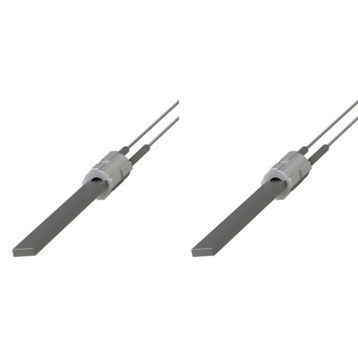 Bougie / Résistance avec cristal de quartz noir pour poêles à granulés Eco Spar, BURNiT, Palazzetti, Ravelli, MCZ et d'autres, longueur totale 122 mm, 300W - x2 - 