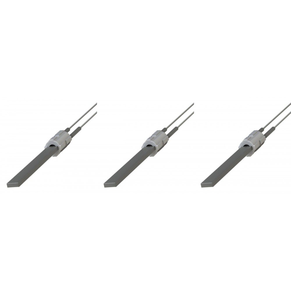 Bougie / Résistance avec cristal de quartz noir pour poêles à granulés Eco Spar, BURNiT, Palazzetti, VistaFlame, Whitfield, Lennox et d'autres, longueur totale 122 mm, 400W - x3