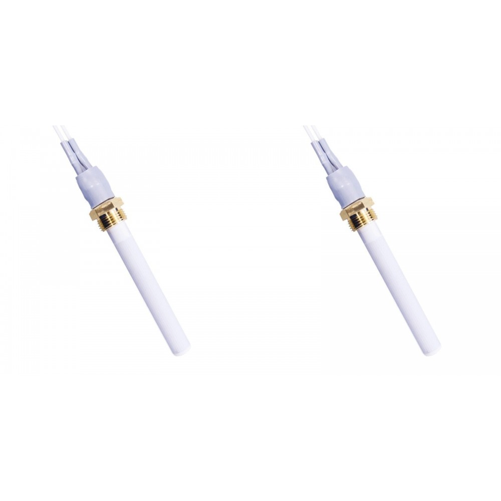 Bougie / Résistance en céramique pour poêles à granulés Eco Spar, BURNiT, Warmflow, Adler, AMG, Ecoteck et d'autres, longueur totale 88 mm, 250W - x2