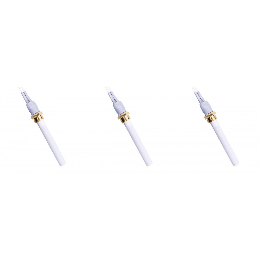 Bougie / Résistance en céramique pour poêles à granulés Eco Spar, BURNiT, Warmflow, Adler, AMG, Ecoteck et d'autres, longueur totale 88 mm, 250W - x3