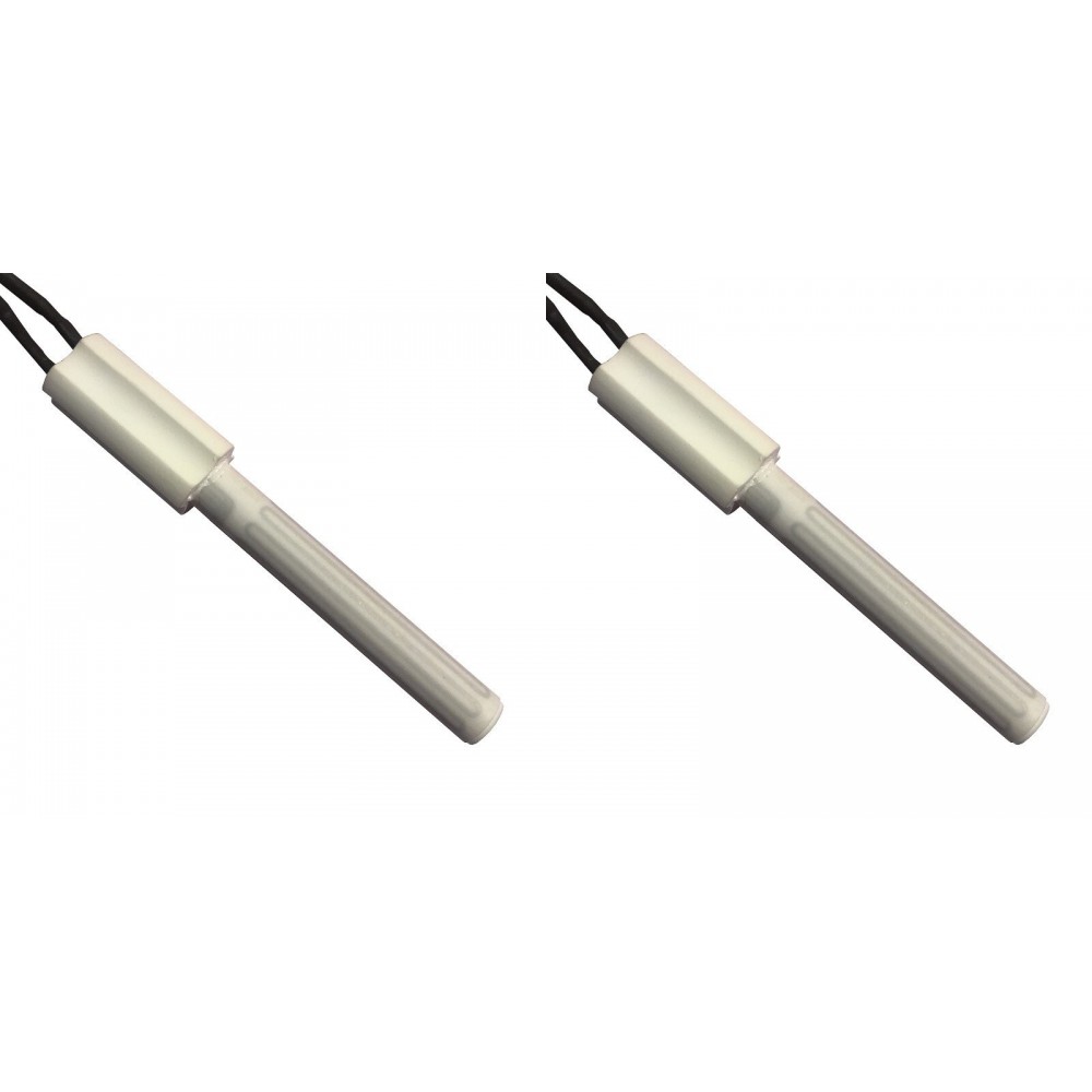 Bougie / Résistance céramique pour poêles à granulés Eco Spar, BURNiT, Ashley, Adler, AMG, Piazzetta et d'autres, longueur totale 102mm, 250W - x2