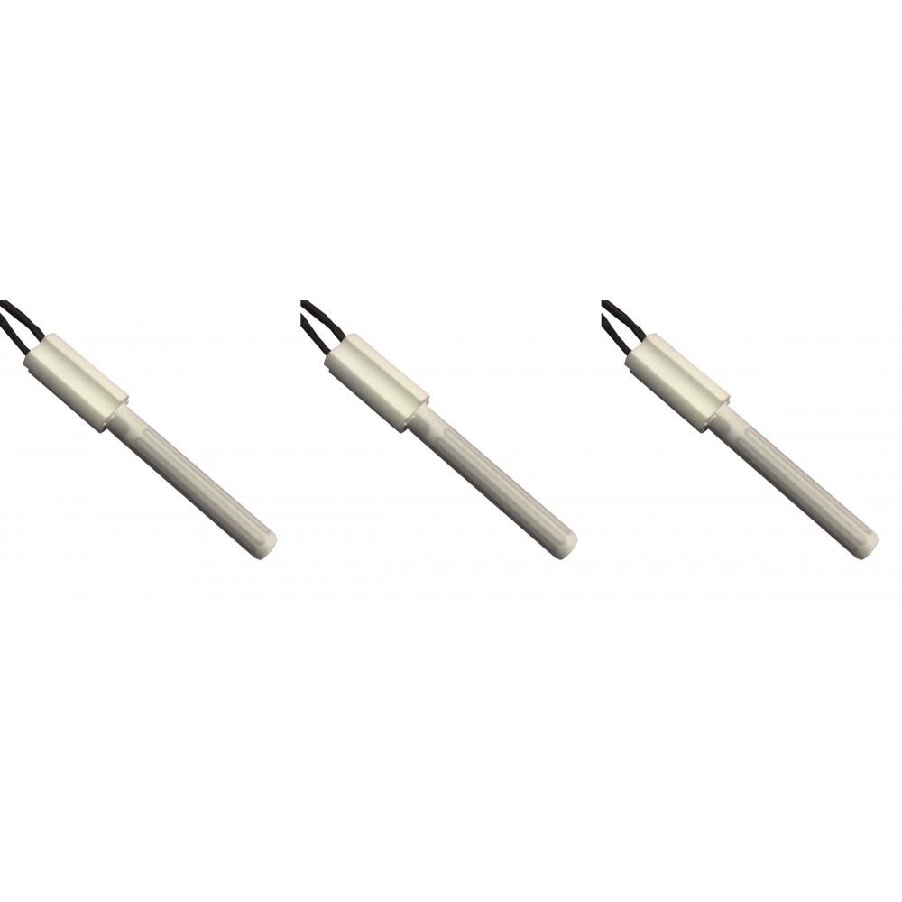 Bougie / Résistance céramique pour poêles à granulés Eco Spar, BURNiT, Ashley, Adler, AMG, Piazzetta et d'autres, longueur totale 102mm, 250W - x3