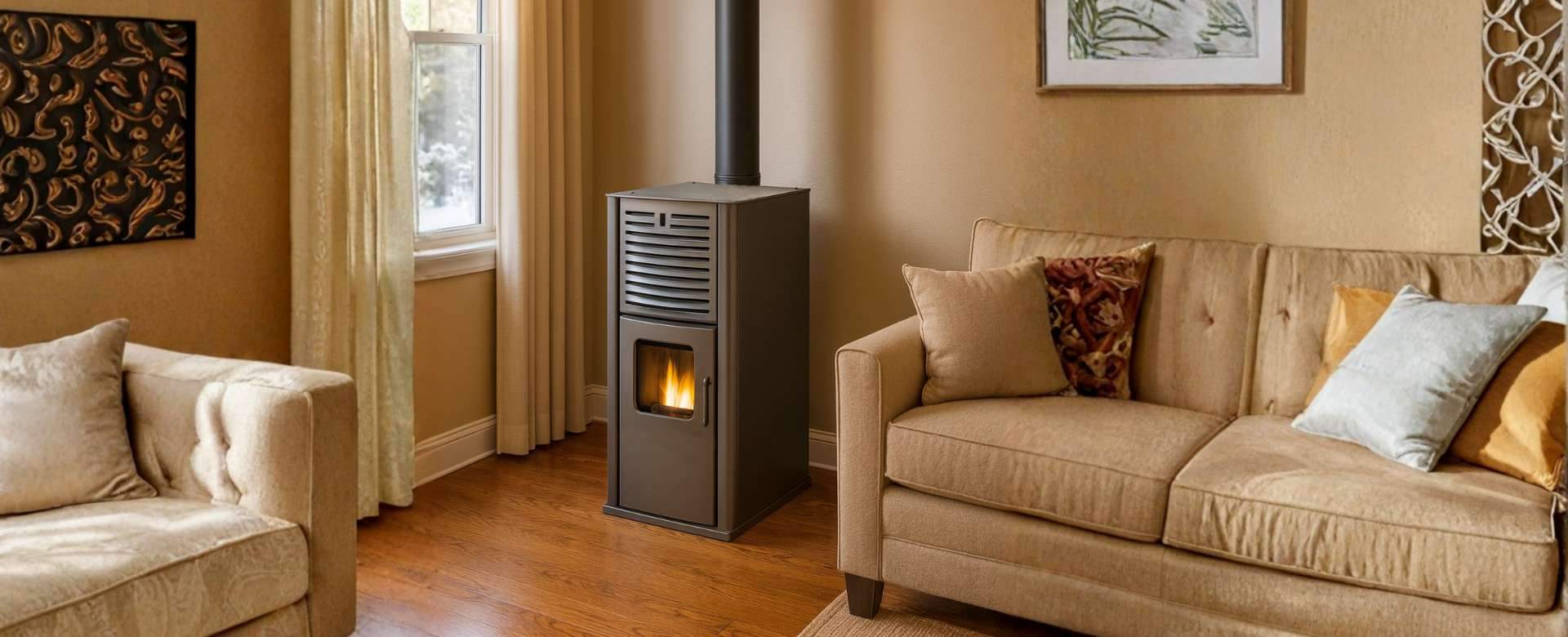 Cheminée à granulés avec chemise d'eau