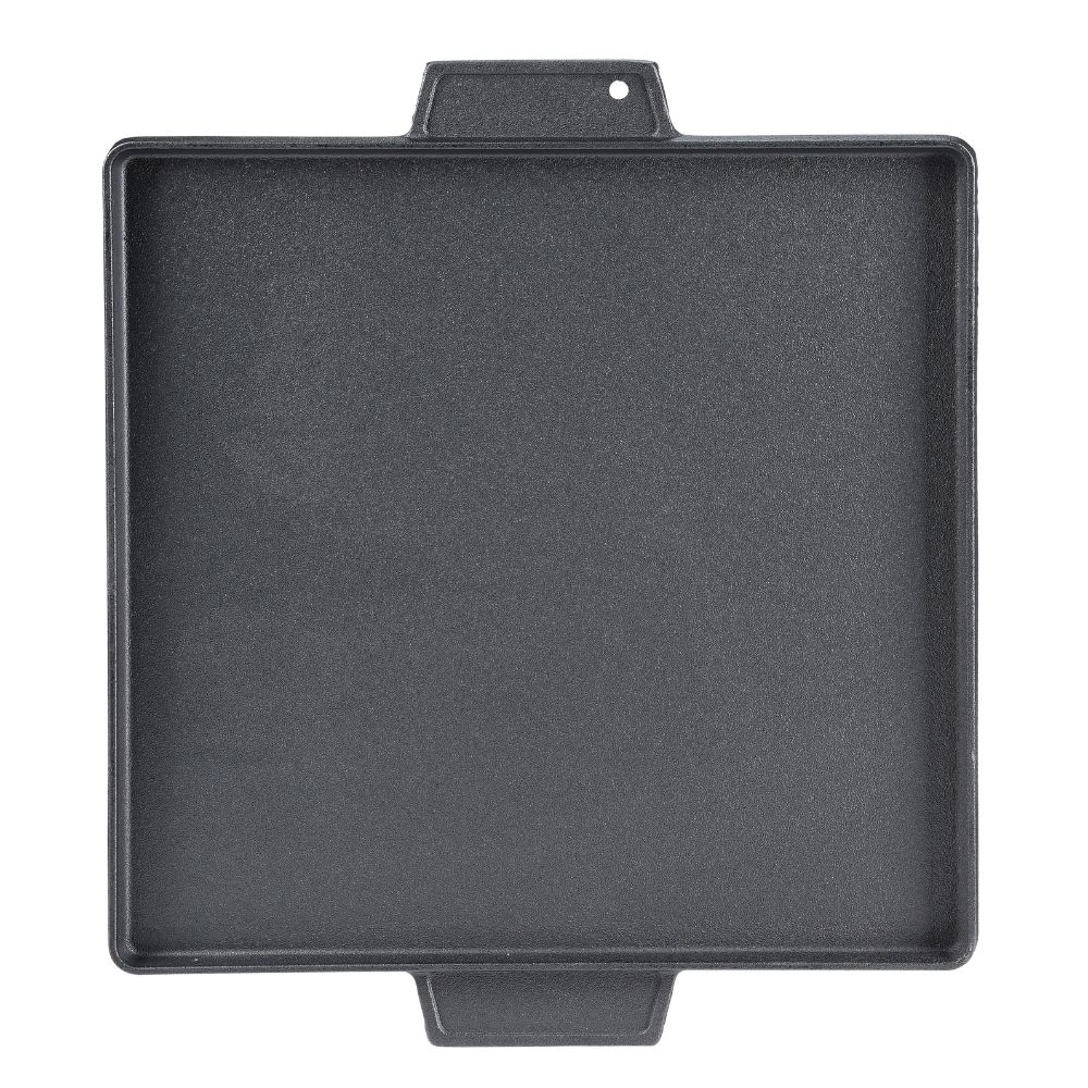 Plaque De Cuisson Fonte Réversible + Presse Et Grattoir – 17x10 Pouces, 8.5 Lbs